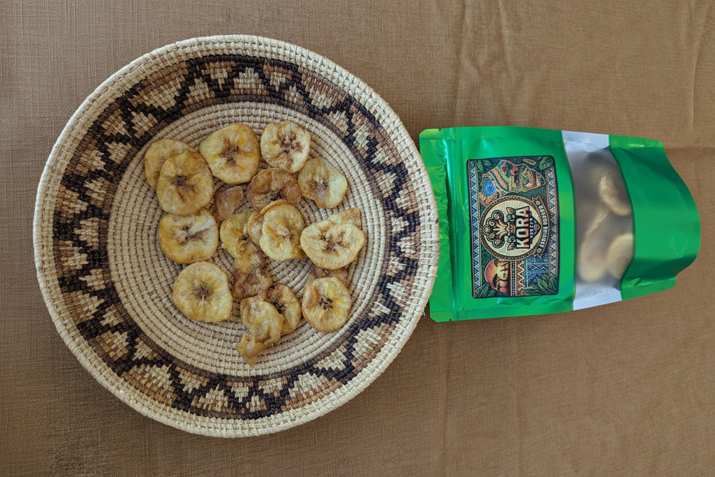 Plantain Chips with Himalayan Pink Salt – African Snack | Kora Treats