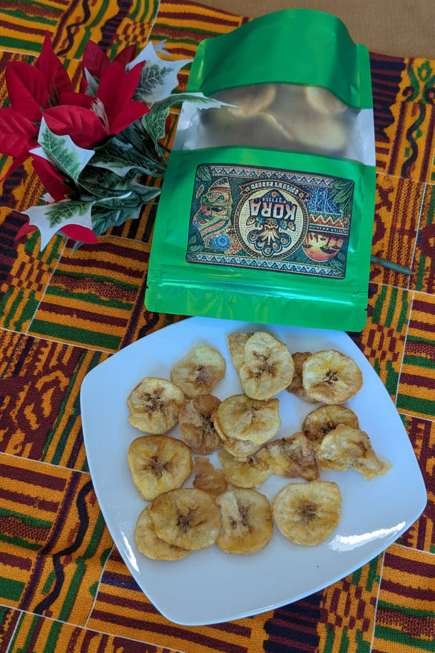 Plantain Chips with Himalayan Pink Salt – African Snack | Kora Treats