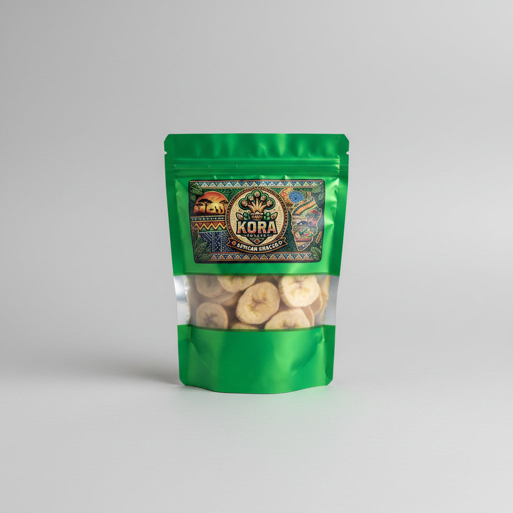 Plantain Chips with Himalayan Pink Salt – African Snack | Kora Treats
