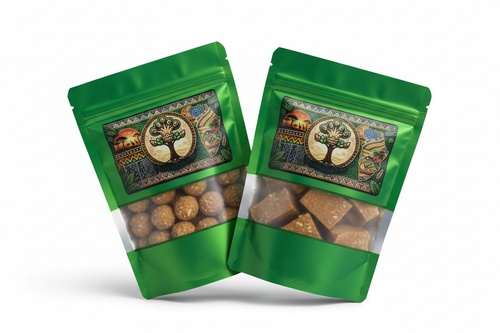 Nkate Cake & Groundnut Sweet Bundle – Angled Duo